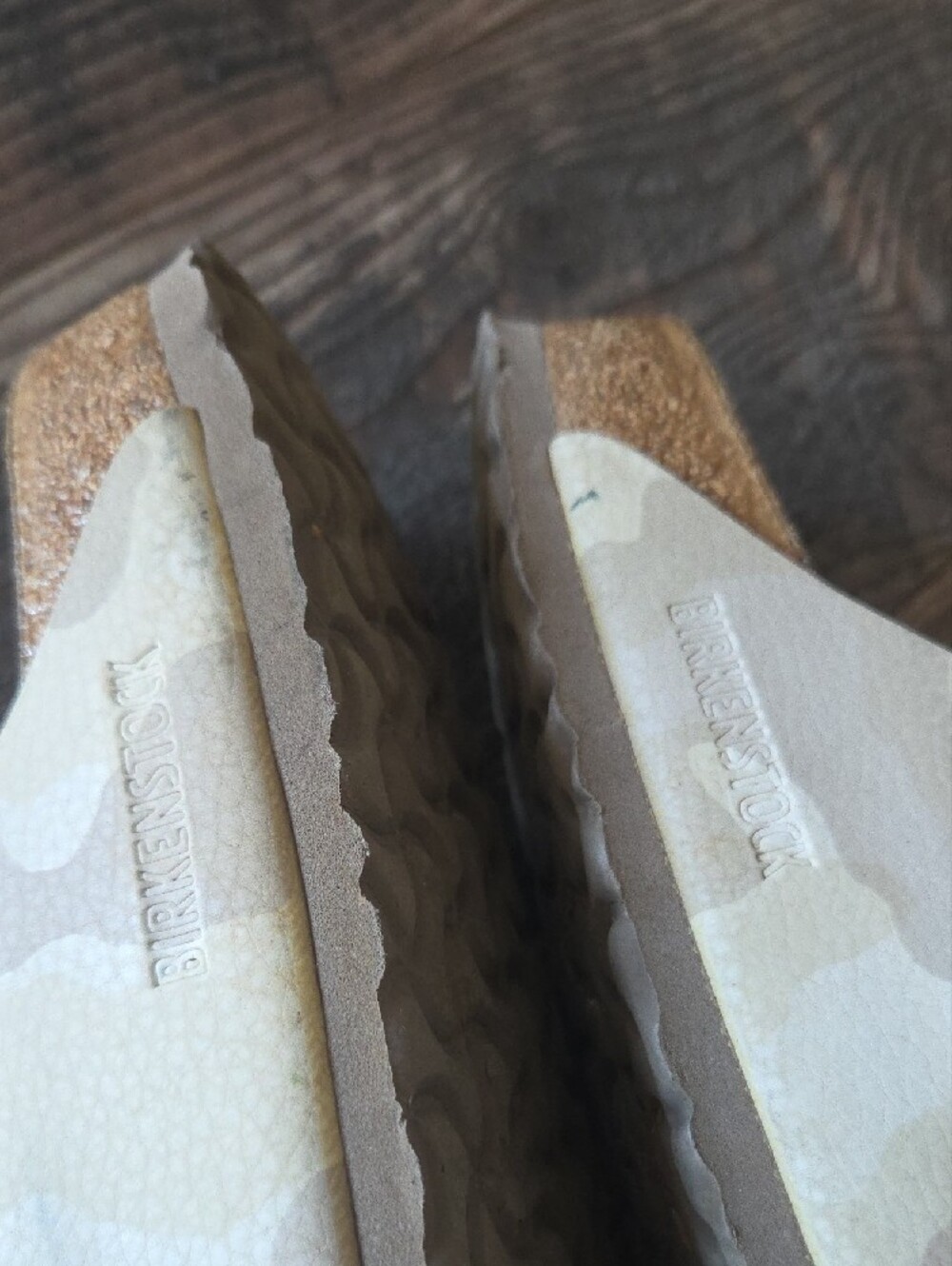 Birkenstock Cream Double Strap Buckle Sandals - Picture 9 of 11